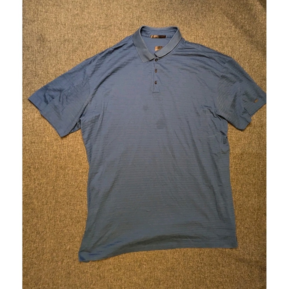 Nike Dri fit Tiger Woods Golf Polo Shirt Performance Mens 4XL Blue Sports Tee‎
